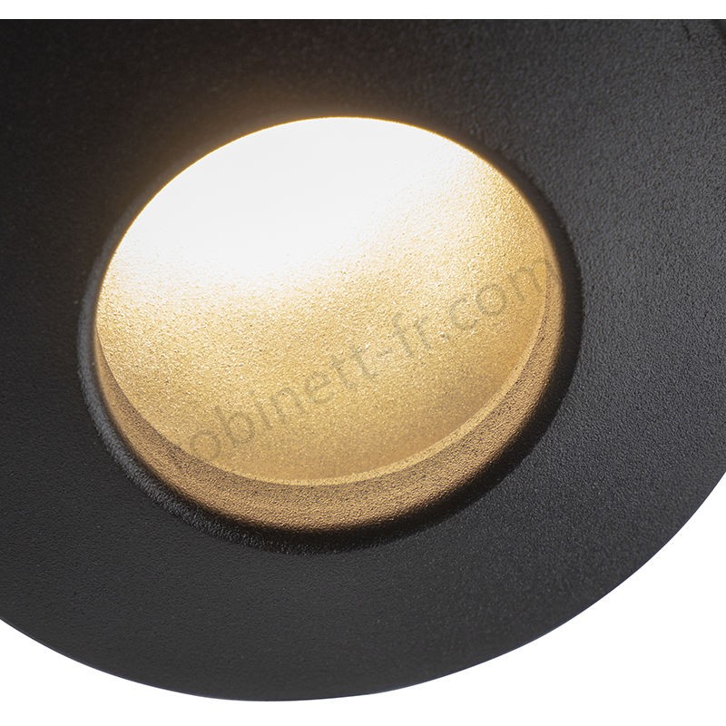 Pas cher Spot Encastrable / Plafonnier Moderne noir IP44 - Gap Qazqa Design, Industriel / Vintage, Rustique, Moderne Luminaire exterieur Luminaire interieur IP44 Rond - -2