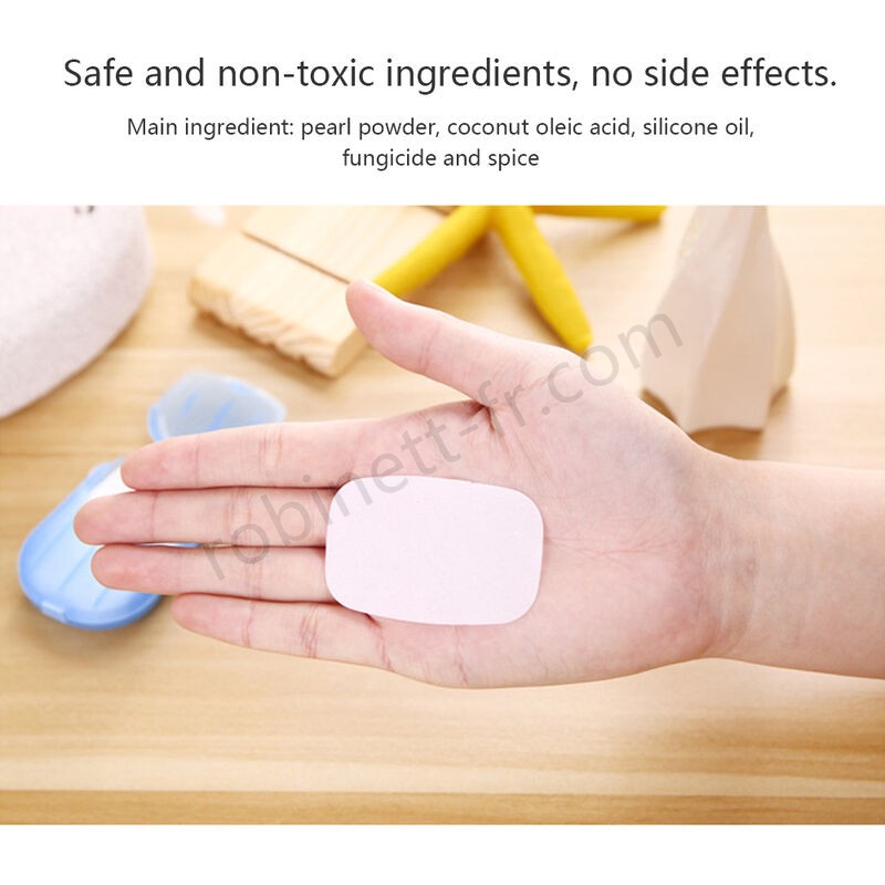 Boutique en ligne Boite de tablette de savon jetable de voyage portable, violet - -2
