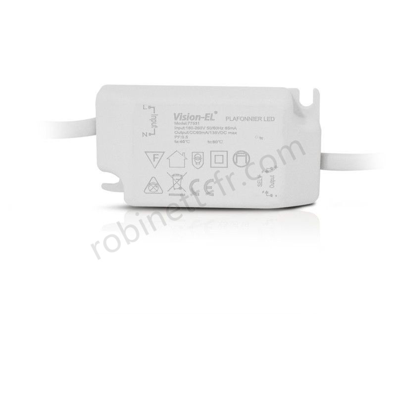 Pas cher Plafonnier LED 10W (90W) 145x145 mm Encastrable Blanc chaud 3000°K + driver - -2