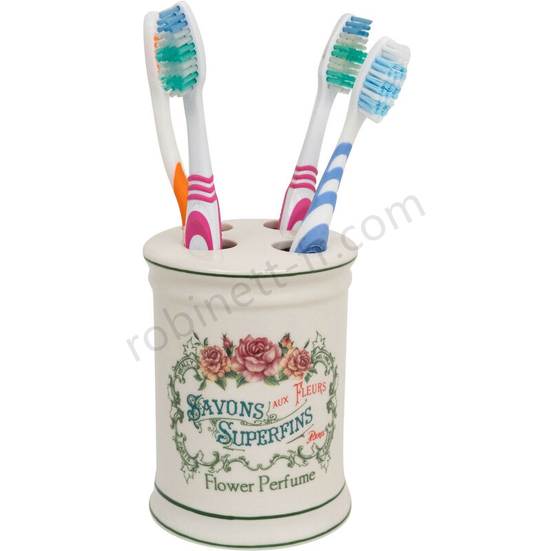 Ventes Porte-brosse à dents Savons Superfines en porcelaine blanche, L8,5x PR8,5xH11,5 cm - -4