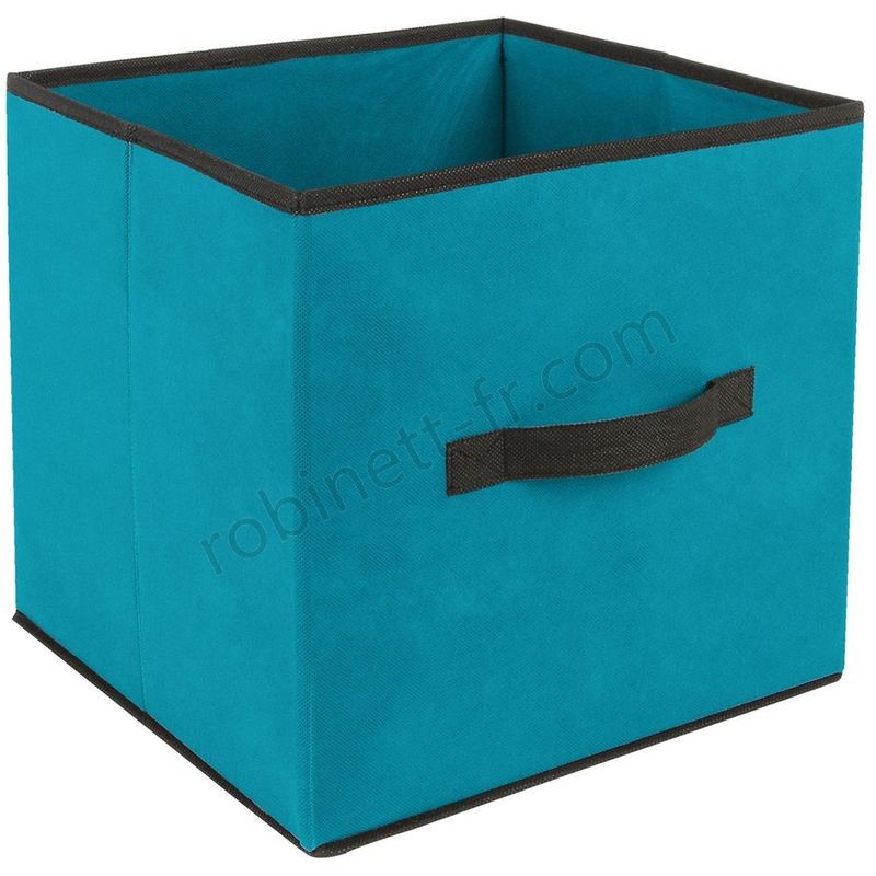 Pas cher Boîte de rangement pour meuble - 31 x 31 cm. - Turquoise - Bleu - -0