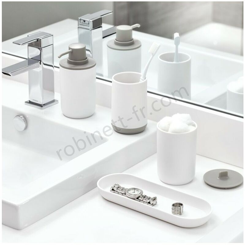 Boutique en ligne Lot de 4 accessoires de lavabo cade - IDesign - Interdesign - Blanc - -2
