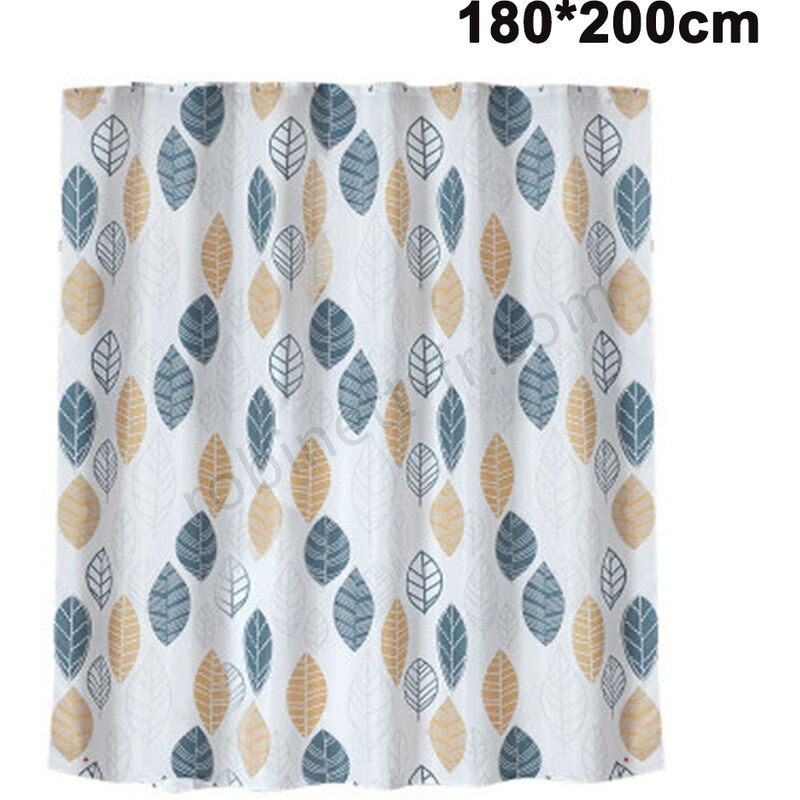 Ventes Rideau de douche en polyester épais imperméable rideaux de douche imperméables en tissu de polyester pour salle de bain lavable en Machine 180 * 200 - -0