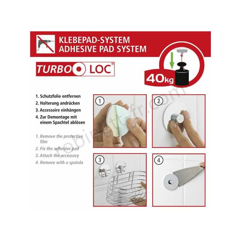 Ventes Turbo-Loc® barre porte-serviettes WENKO - -4