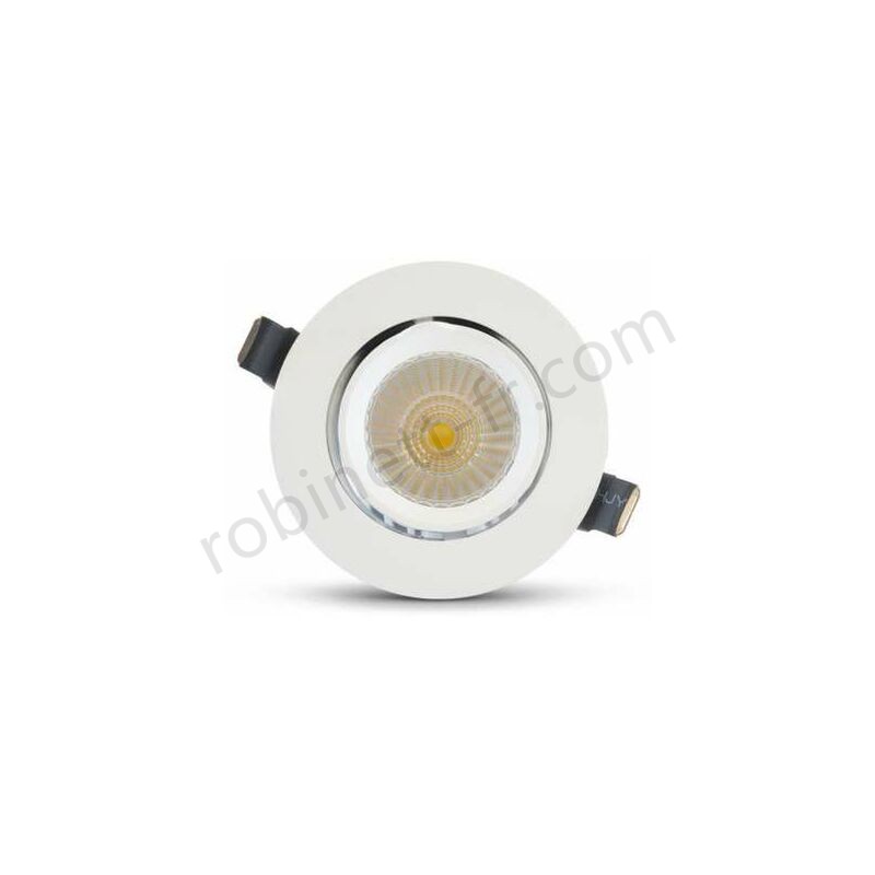 Pas cher Spot LED Escargot Blanc Encastrable Orientable 10W Equivalent 90W - -2