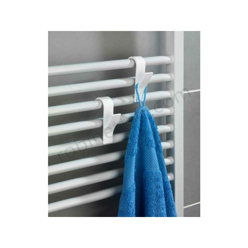Ventes Crochet pour radiateurs sèche-serviettes blanc WENKO - -1