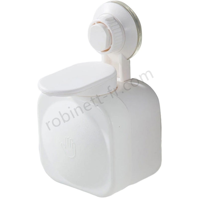 Boutique en ligne Modren simple portable salle de bains manuelle savon Traceless Case mural libre de punch lastiques Distributeur de savon, blanc - -0
