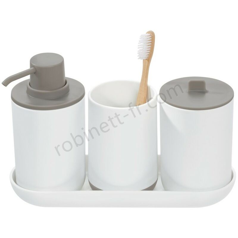 Boutique en ligne Lot de 4 accessoires de lavabo cade - IDesign - Interdesign - Blanc - -0