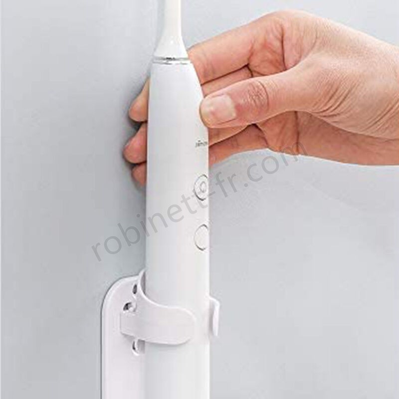 Boutique en ligne Lot de 3 porte-brosse à dents électrique porte-dentifrice pour douche de salle de bain, support mural adhésif pour organisateur de brosse à dents suspendu - -3