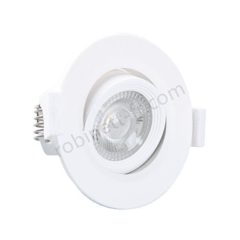 Pas cher Spot plafond encastrable orientable LED 3W (30W) Blanc neutre 4000°K Angle 38° - -0