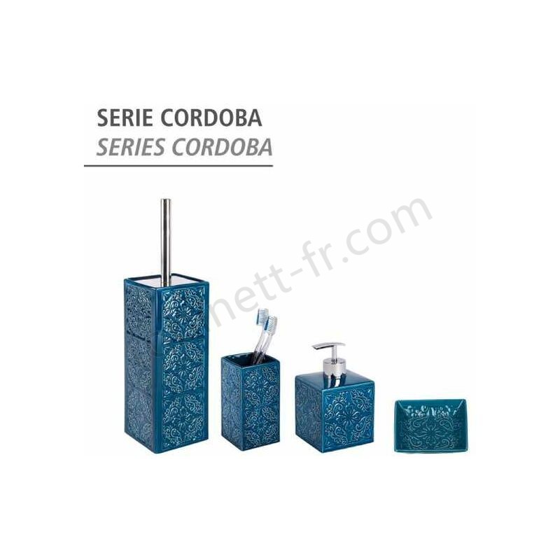 Boutique en ligne Distributeur de savon Cordoba bleu foncé WENKO - -4