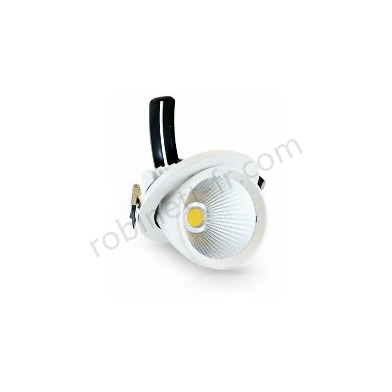 Pas cher Spot LED Escargot Blanc Encastrable Orientable 10W Equivalent 90W - -0