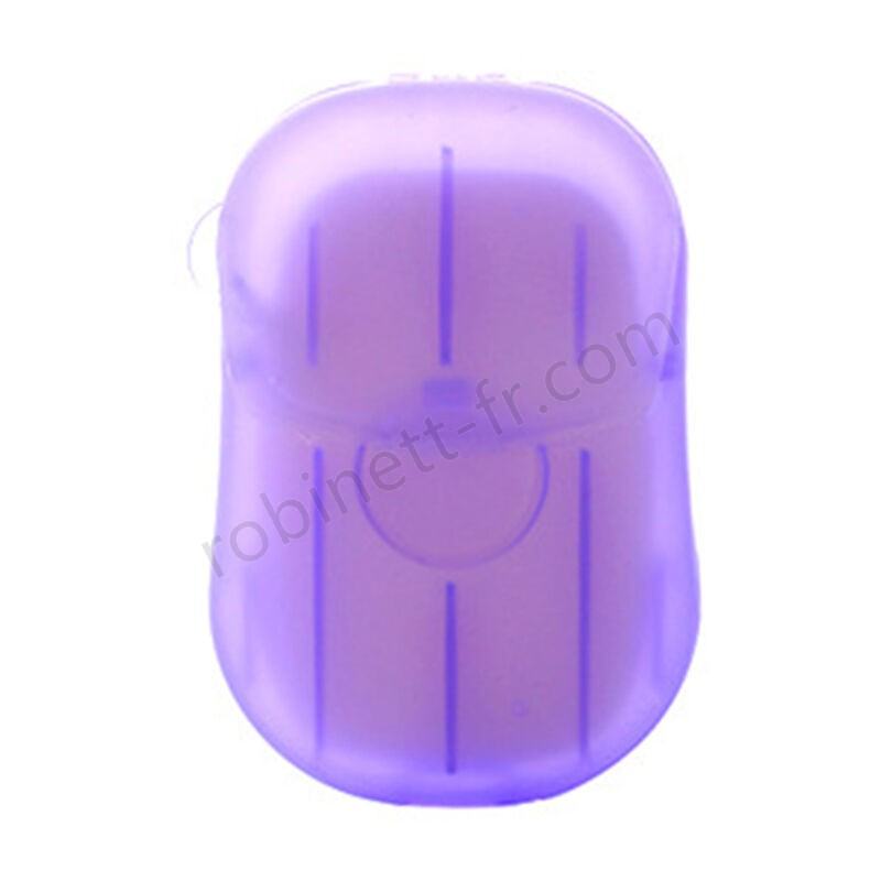 Boutique en ligne Boite de tablette de savon jetable de voyage portable, violet - -0