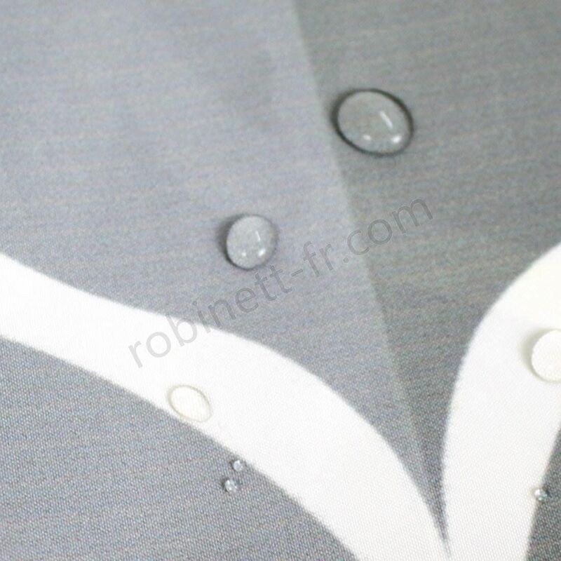 Ventes Rideau de douche de qualité supérieure en tissu anti-moisissure imperméable avec 12 anneaux de rideau de douche pour salle de bain gris 180x200cm - -1