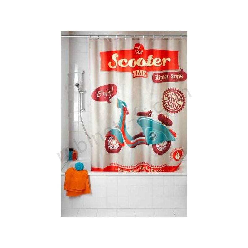 Ventes Rideau de douche anti-moisissure Scooter WENKO - -1