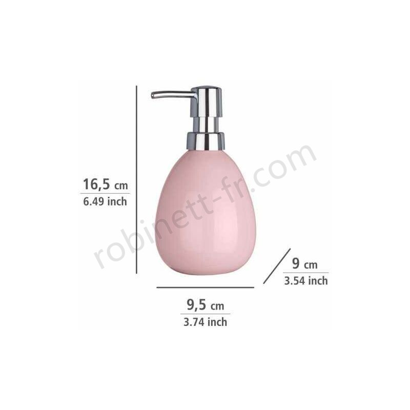 Boutique en ligne Distributeur de savon Polaris pastel rose WENKO - -4