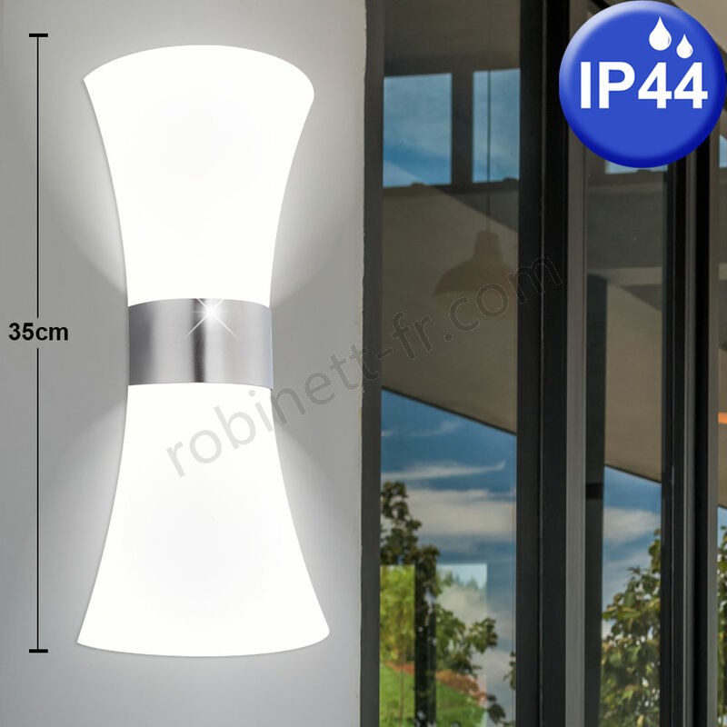 Pas cher Lampe extérieure à DEL avec élégance classique et acier inoxydable poli - -4