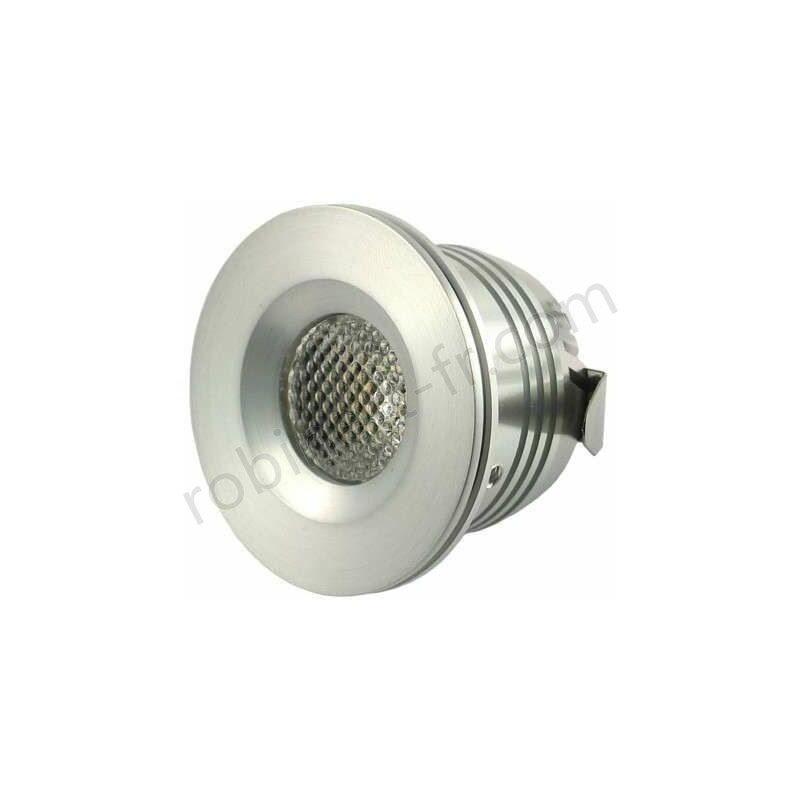 Pas cher Mini spot LED encastrable 1W DC12V - Blanc Chaud 3000K - -0