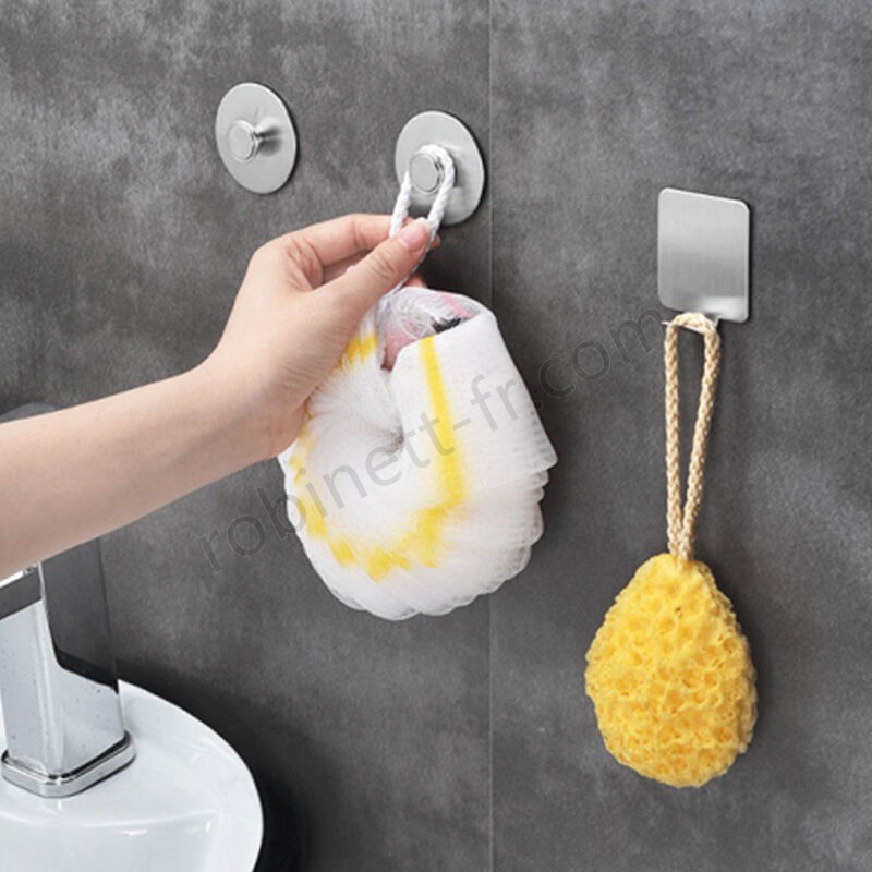 Boutique en ligne Porte-savon magnétique mural en acier inoxydable Distributeur de savon suspendu avec aimant pour lavabo de douche - -2