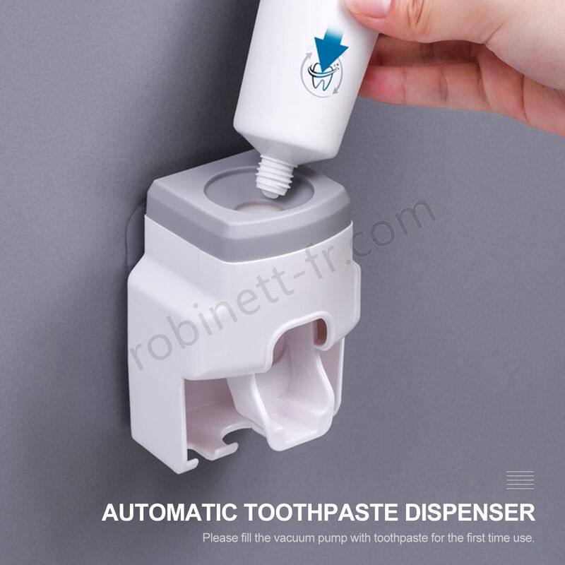 Boutique en ligne 7200 distributeur automatique de dentifrice sans poin?on,gris - -3