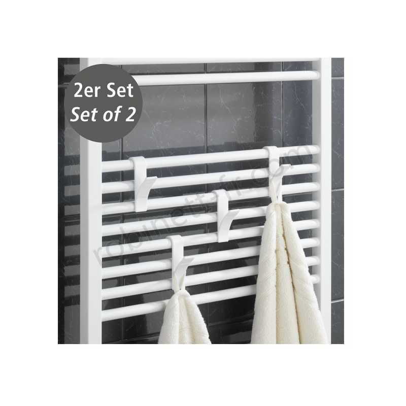 Ventes Crochet pour radiateurs sèche-serviettes blanc WENKO - -1