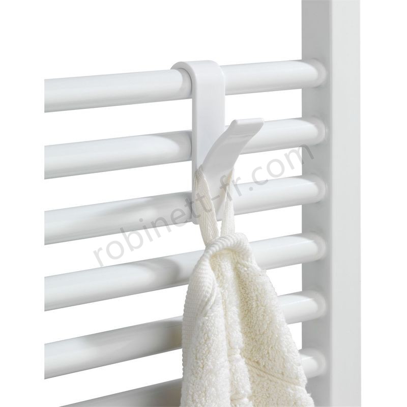 Ventes 2 Crochets pour radiateurs sèche-serviettes - Blanc - Blanc - -1