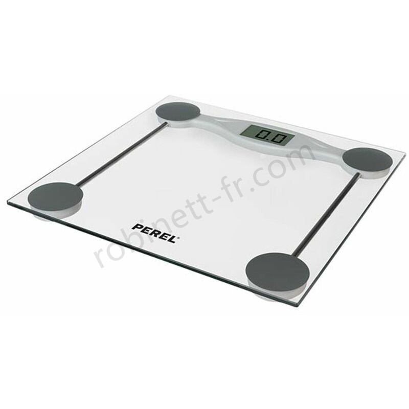 Pas cher Pèse personne numérique en verre trempé - 180 kg - 100g - -0