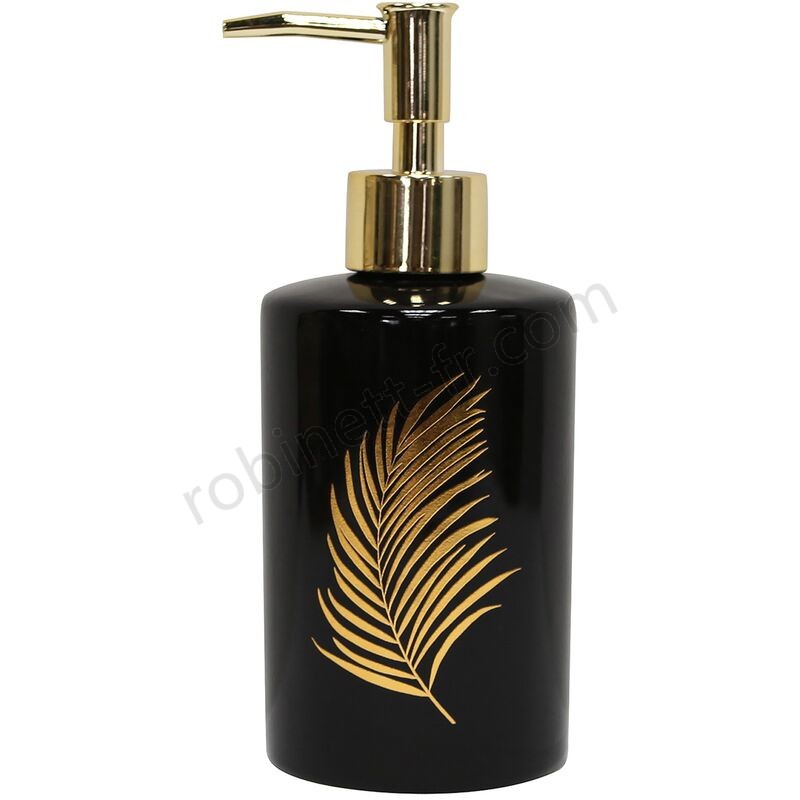 Boutique en ligne Distributeur de savon en céramique aux feuilles dorées - Boutique en ligne Distributeur de savon en céramique aux feuilles dorées