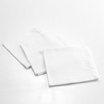 Ventes 3 serviettes de table 40 x 40 cm coton uni charline Blanc