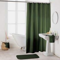 Ventes Rideau de douche avec crochets 180 x 200 cm polyester uni essencia Kaki