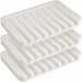 Boutique en ligne LITZEE Lot de 3 porte-savon en silicone pour salle de bain et cuisine Blanc