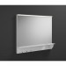 Ventes Miroir lumineux Burgbad Eqio avec luminaire supérieur à LED horizontal et étagère SEZQ090, largeur : 900 mm, Corpus: Blanc brillant - SEZQ090F2009