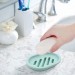 Boutique en ligne Paquet de 2 porte-savon avec drain, porte-savon, économiseur de savon, nettoyage facile, séchage, savon anti-pelucheux (vert) - 4