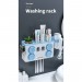 Boutique en ligne Support de sèche-cheveux mural pratique étagère de douche multifonctionnelle rangement de salle de bain organisateur de cadre de ventilateur mural auto-adhésif