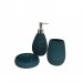 Boutique en ligne Set 3 accessoires salle de bain bleu - TANIA - bleu