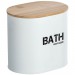 Boutique en ligne Boîte de rangement salle de bain Gara - L. 14 x H. 13 cm - Blanc - Blanc