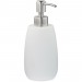 Boutique en ligne Porte-savon liquide, 300 ml, rechargeable, salle de bain, distributeur shampoing, pompe en inox, rond, blanc
