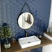 Ventes Miroir salle de bain rond - diamètre 55cm - noir mat et finition bronze - CIRCLE HORUS LED