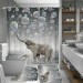 Ventes Belles bulles éléphant rideaux de douche imperméables ensemble tapis antidérapants rideaux de bain tapis pour salle de bain décor rideau de douche Rideau de douche uniquement