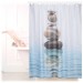 Ventes Rideau de douche 180 x 180 cm salle de bain motifs Pierres Zen anti-moisissures, bleu