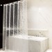 Ventes Rideau de Douche 180x200cm 100% EVA Semi-Transparent Imperméable Anti-moisissure, sans PVC, 0.2mm D'épaisseur 3D Eau Cube avec 12 Anneaux Salle de Bain Rideau pour Salle de Bains