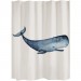 Ventes Rideau de douche en coton imprimé baleine MULTI