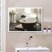 Ventes DazHom®Miroir de salle de bain blanc froid LCD coin arrondi 4mm miroir de salle de bain mercure sans cuivre 50 * 70
