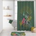 Ventes rideau de douche avec crochets 180x200 cm polyester imprimé Equatorial