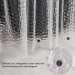 Ventes Rideau de douche avec ourlet magnétique en EVA imperméable et résistant pour salle de bain sans moisissure PVC avec 12 crochets 180 x 200 cm - 1