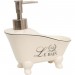 Boutique en ligne Distributeur de savon liquide en porcelaine blanche décorée le Bain de Paris L17xPR9xH16 cm