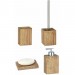 Boutique en ligne Set accessoires de salle de bain design bois Marla - Marron - Marron