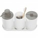 Boutique en ligne Lot de 4 accessoires de lavabo cade - IDesign - Interdesign - Blanc - 1