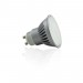 Pas cher Kit Spot LED GU10 étanche 6W carré blanc lumière 50W blanc chaud 2700K - 1