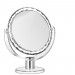 Ventes Miroir de maquillage grossissant à poser miroir rond pivotant sur pied HxlxP: 23 x 19 x 10 cm, transparent